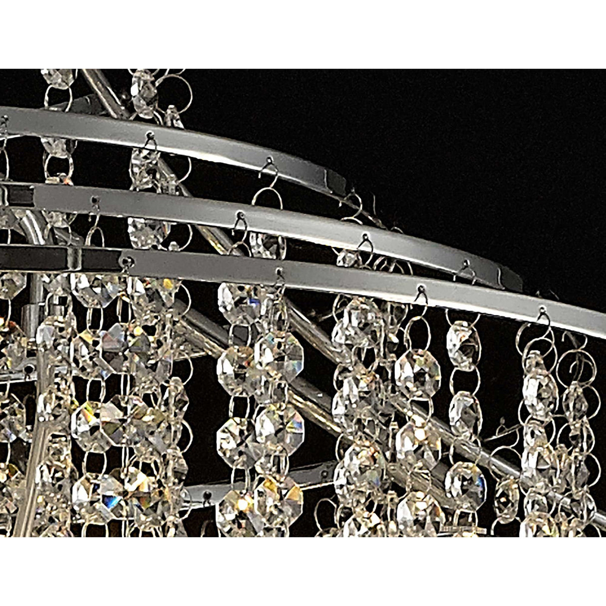 Inina 64cm 9 Light Crystal Chandelier - Polished Chrome