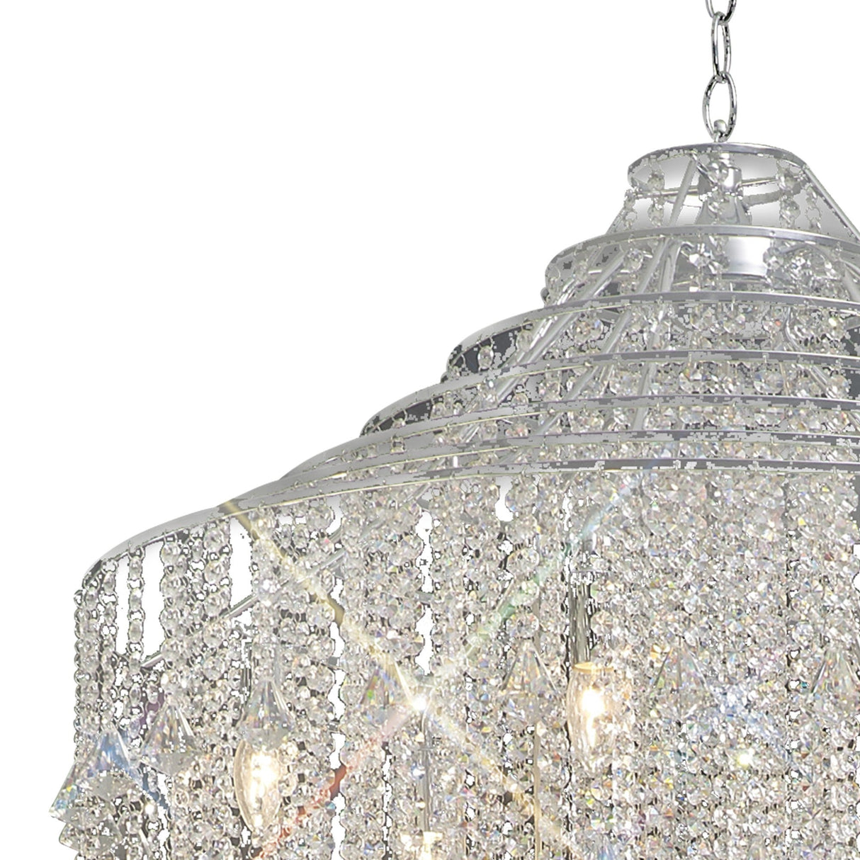 Inina 88cm 15 Light Crystal Chandelier - Polished Chrome