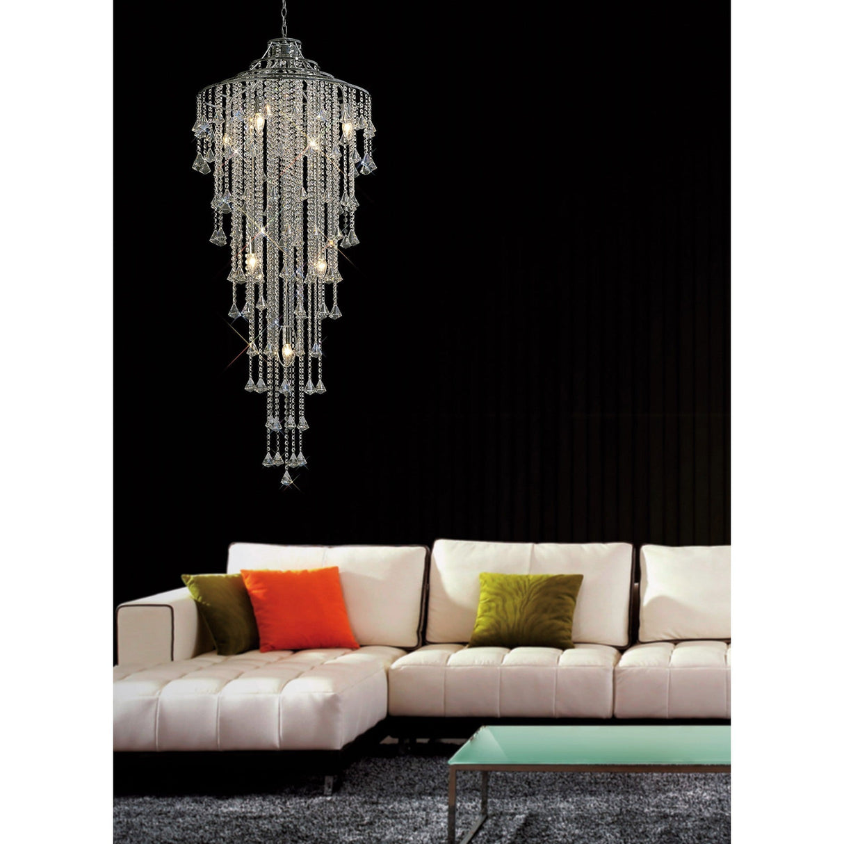 Inina 88cm 15 Light Crystal Chandelier - Polished Chrome