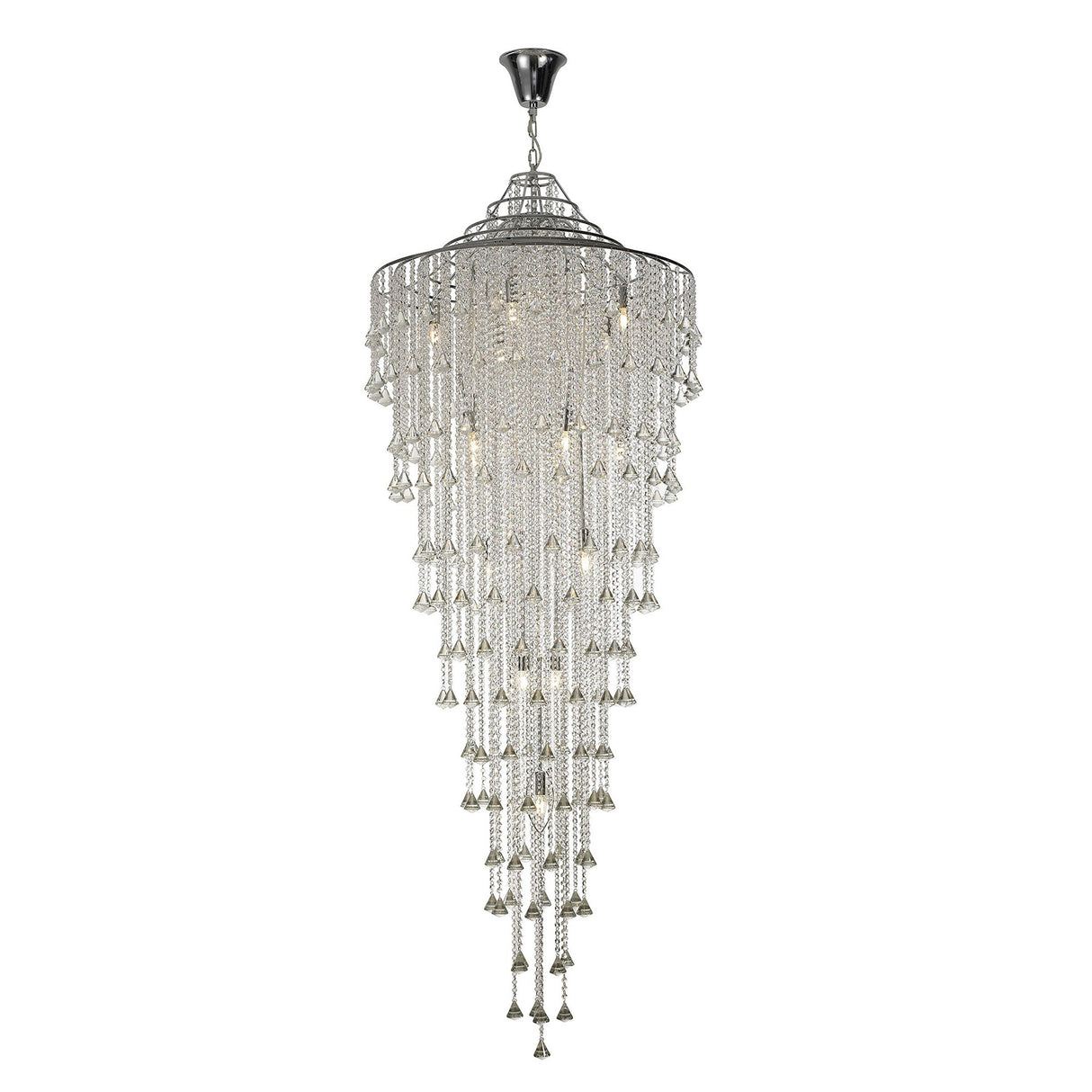 Inina 88cm 15 Light Crystal Chandelier - Polished Chrome