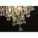 Inina 4 Light Crystal Semi-Flush Ceiling Light - French Gold
