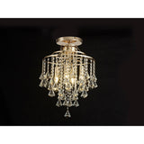 Inina 4 Light Crystal Semi-Flush Ceiling Light - French Gold