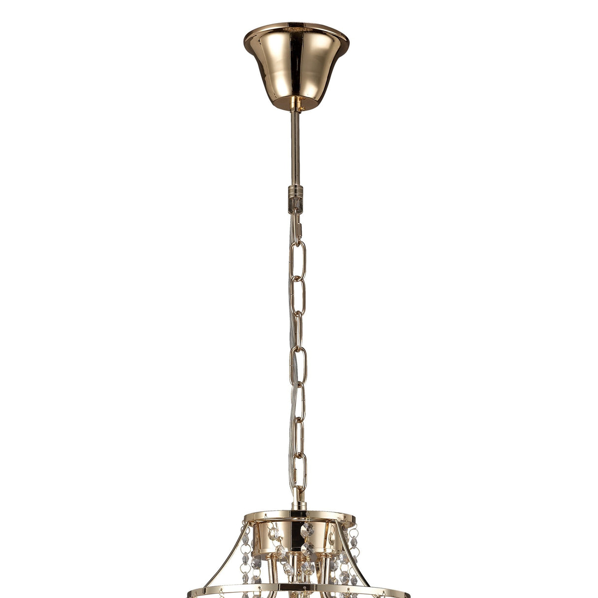 Inina 40cm 4 Light Crystal Chandelier - French Gold