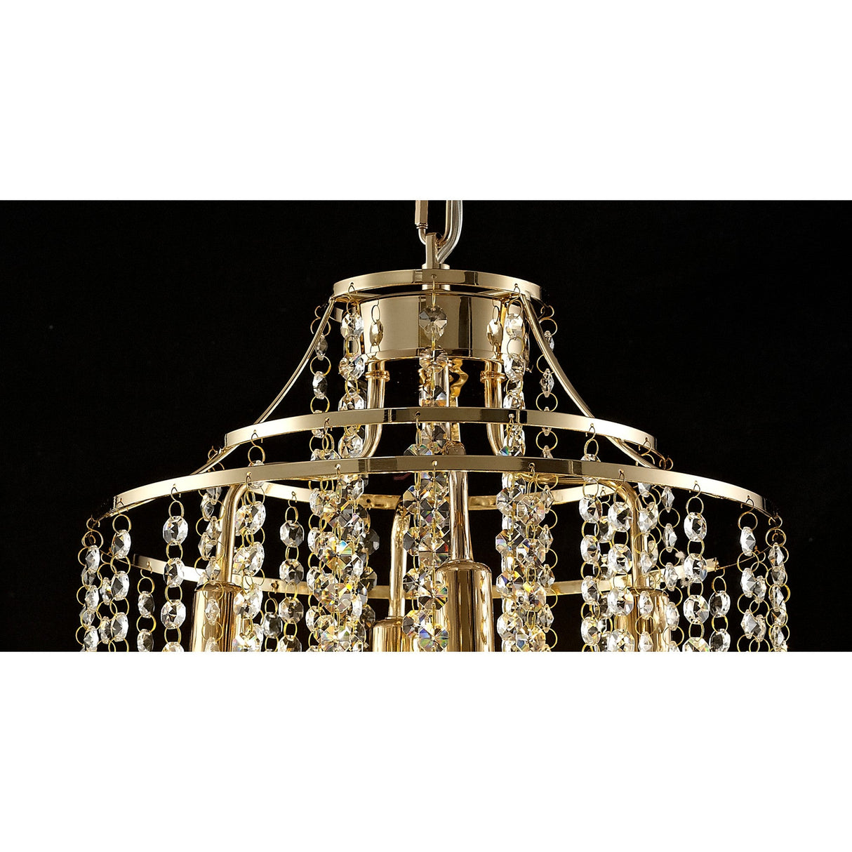 Inina 40cm 4 Light Crystal Chandelier - French Gold