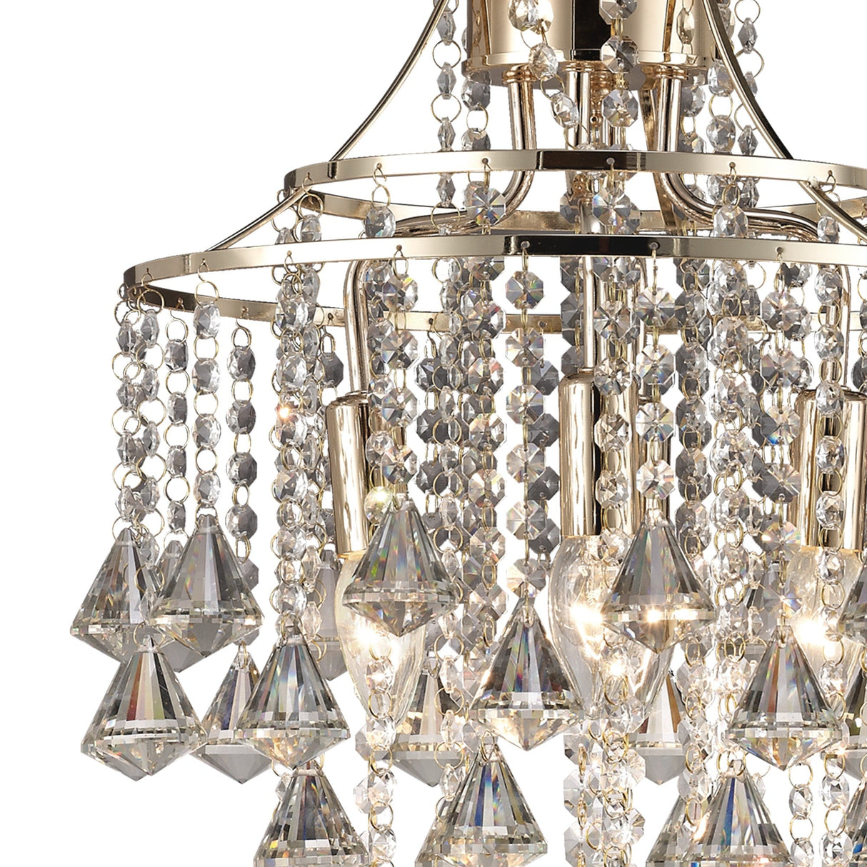 Inina 40cm 4 Light Crystal Chandelier - French Gold