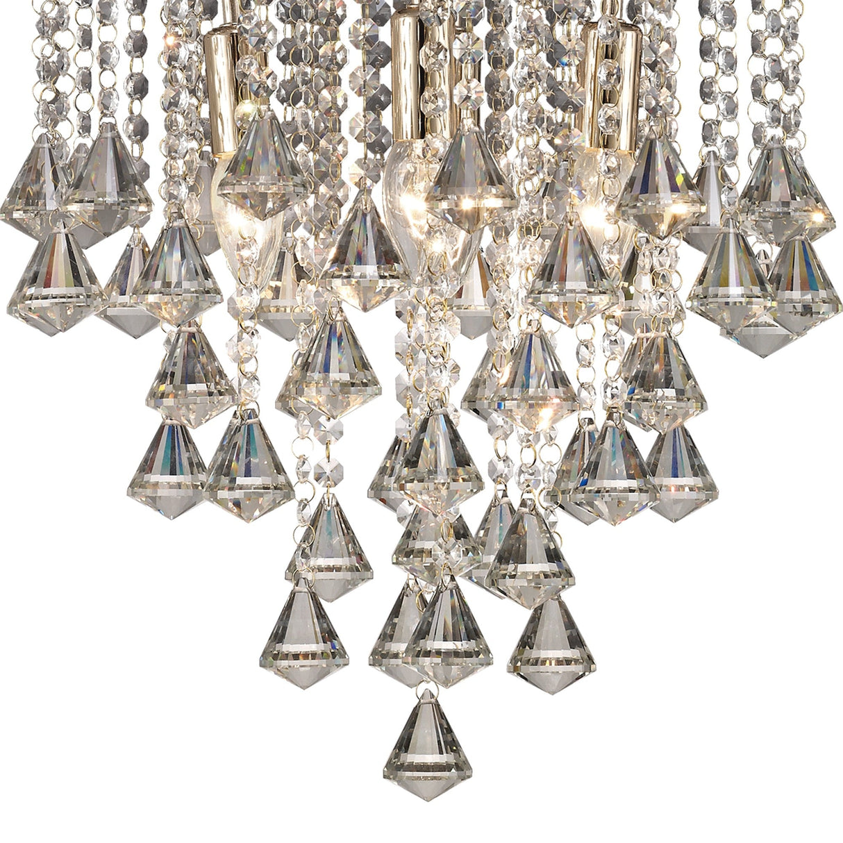 Inina 40cm 4 Light Crystal Chandelier - French Gold