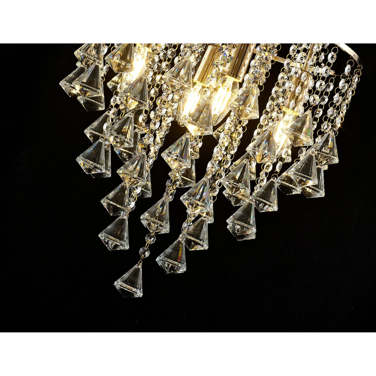Inina 40cm 4 Light Crystal Chandelier - French Gold