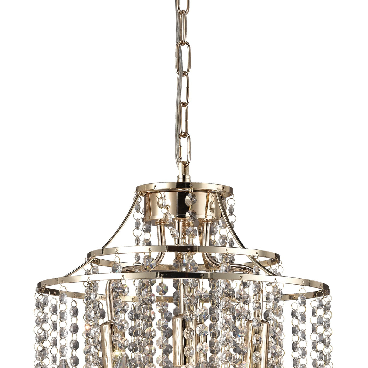 Inina 40cm 4 Light Crystal Chandelier - French Gold