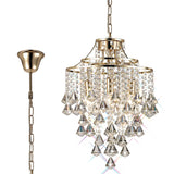 Inina 40cm 4 Light Crystal Chandelier - French Gold
