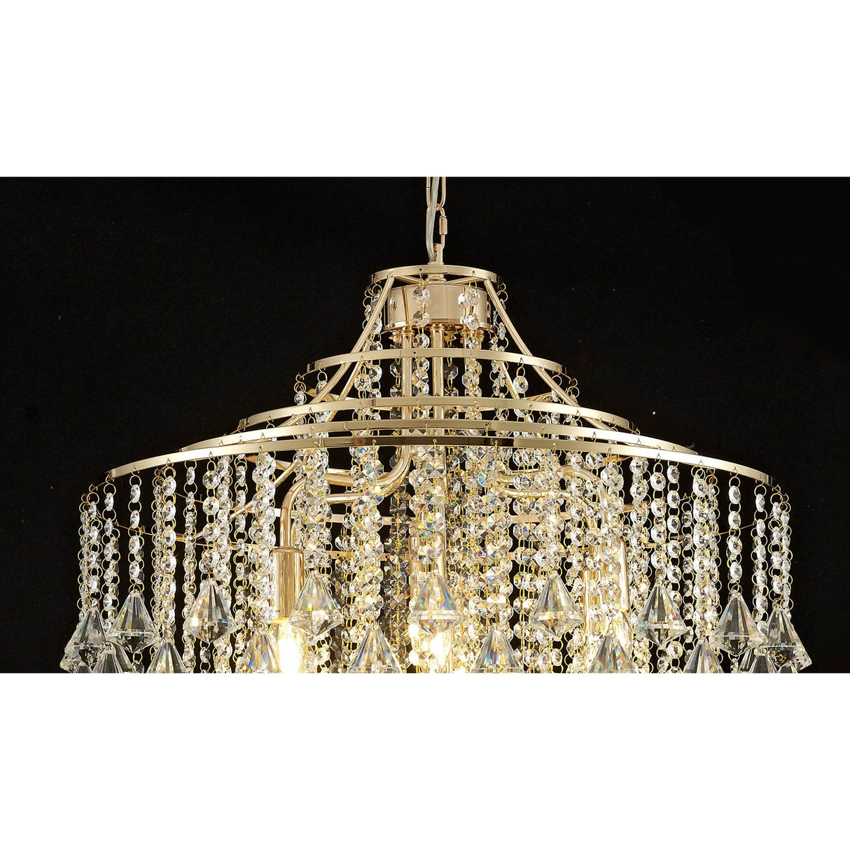 Inina 64cm 7 Light Crystal Chandelier - French Gold