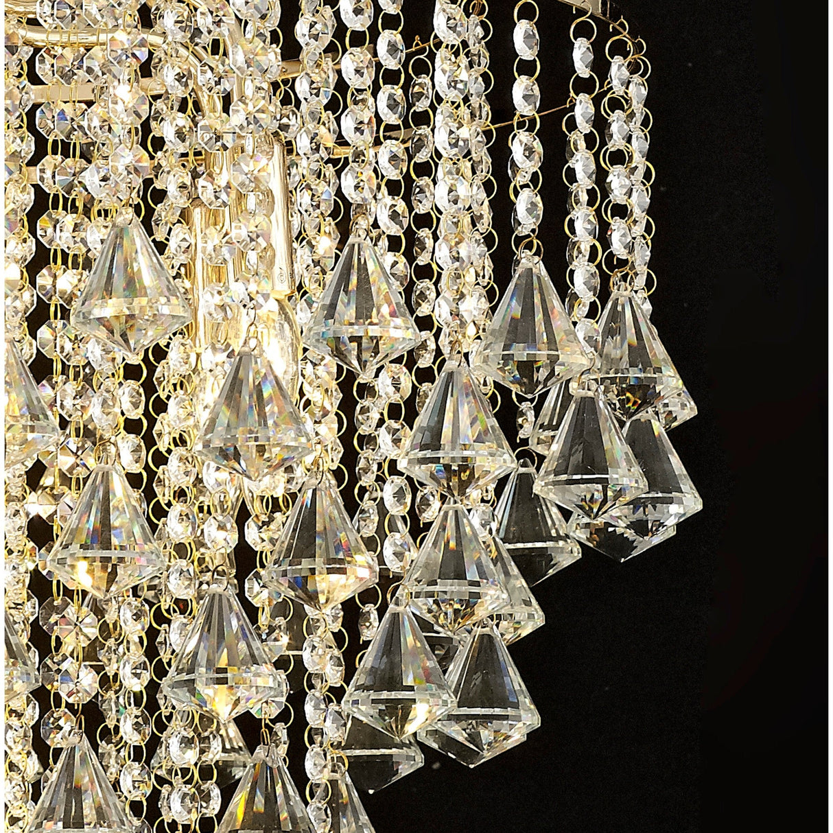 Inina 64cm 7 Light Crystal Chandelier - French Gold
