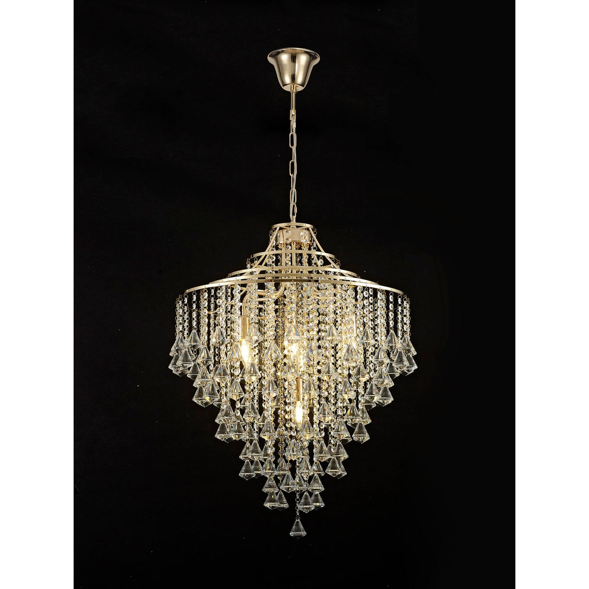 Inina 64cm 7 Light Crystal Chandelier - French Gold