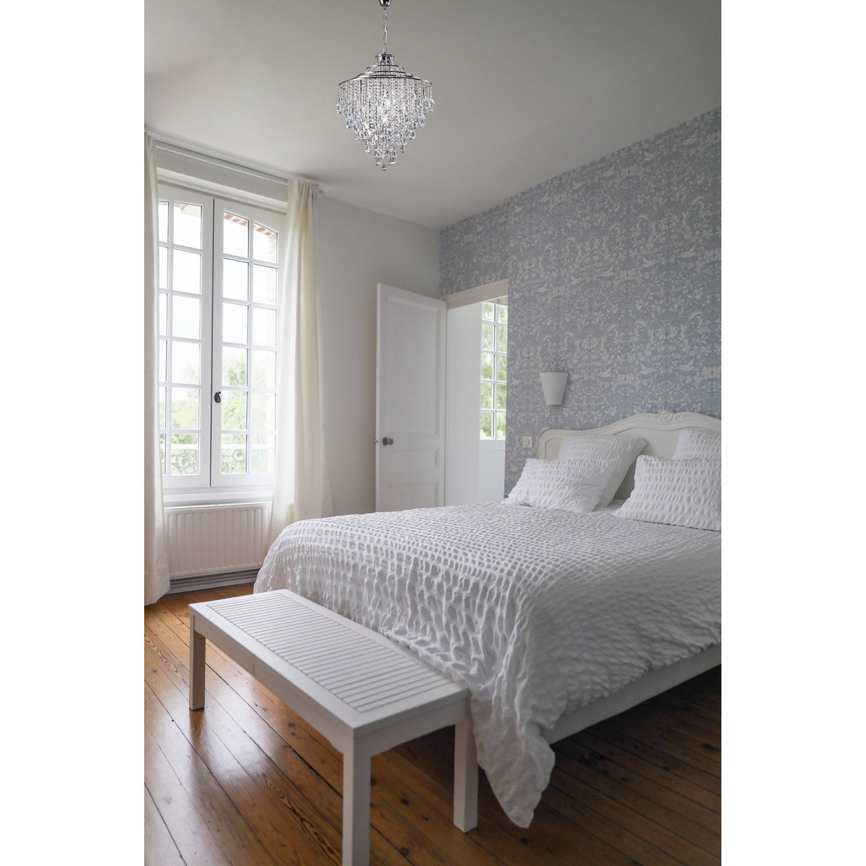 Inina 64cm 7 Light Crystal Chandelier - French Gold