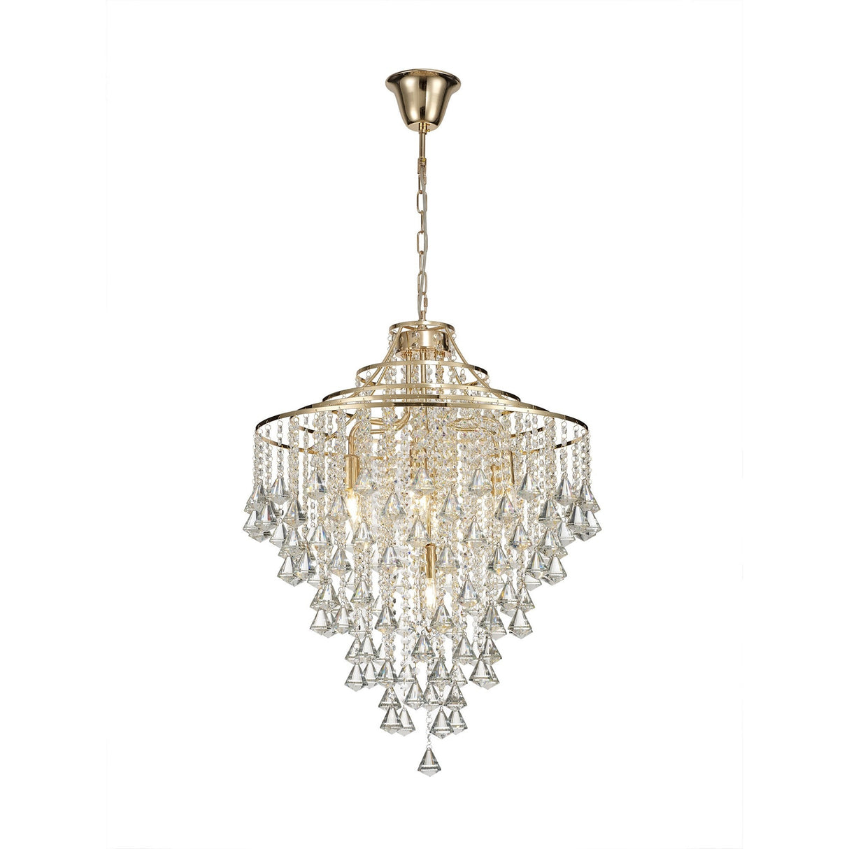 Inina 64cm 7 Light Crystal Chandelier - French Gold