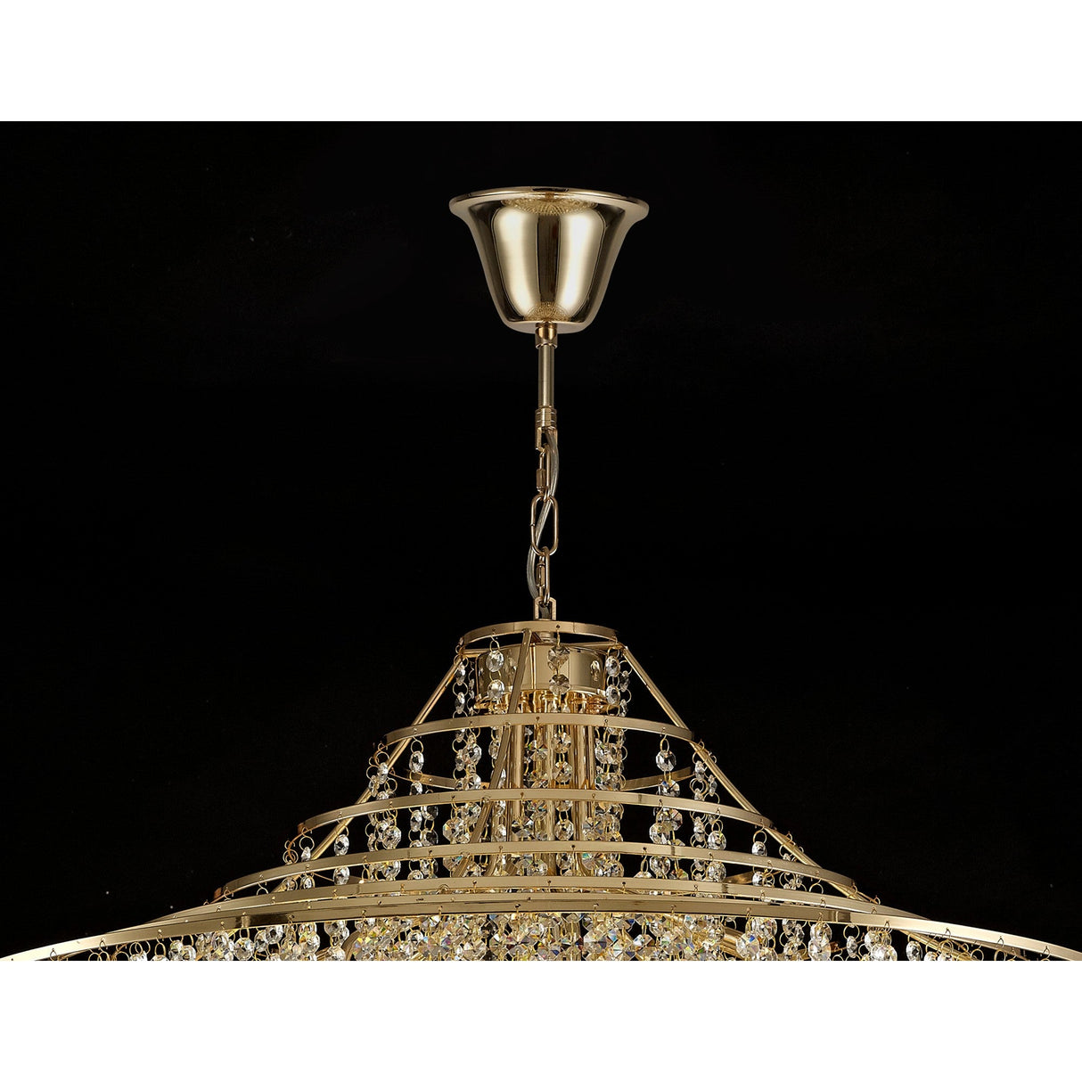 Inina 88cm 9 Light Crystal Chandelier - French Gold