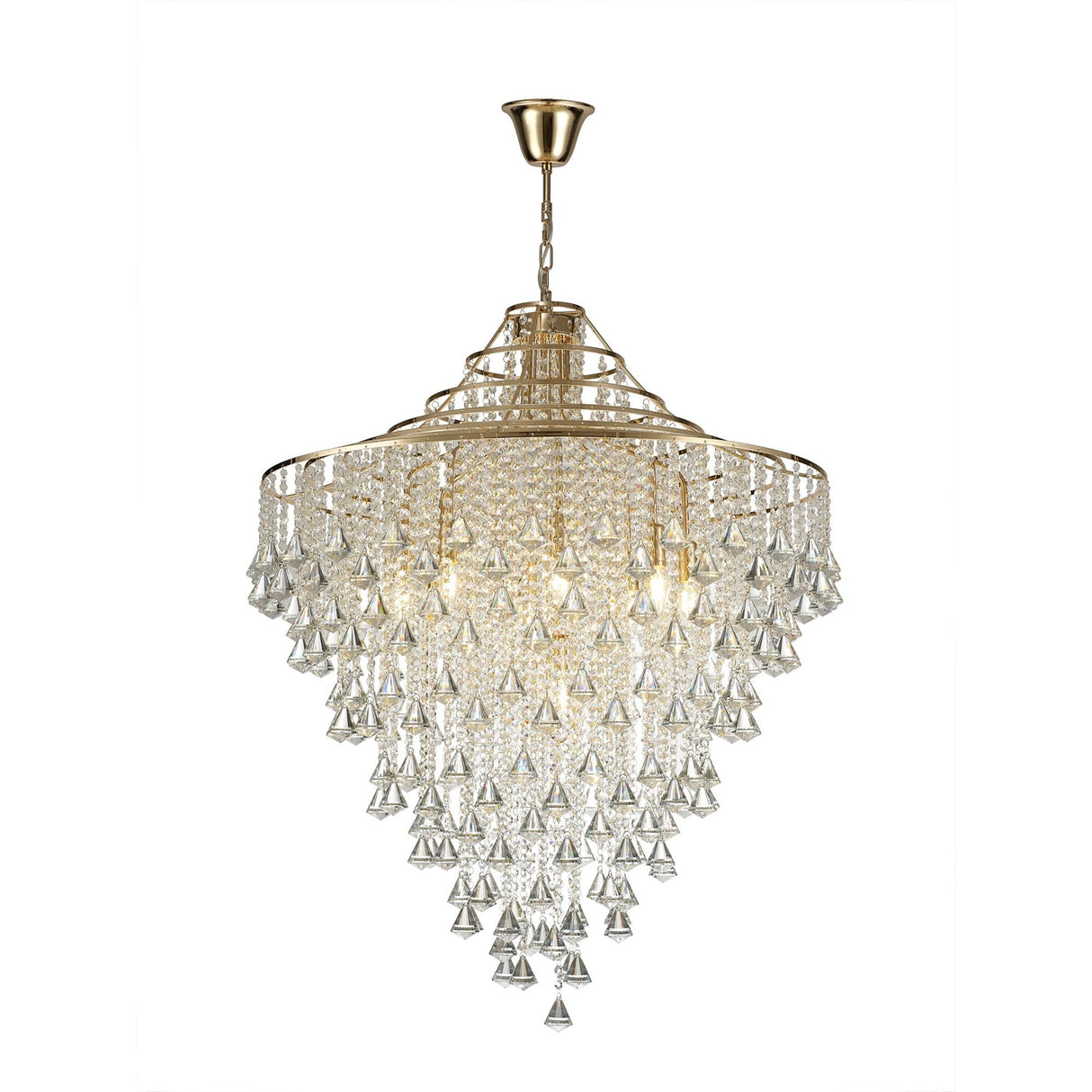 Inina 88cm 9 Light Crystal Chandelier - French Gold