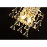 Inina 2 Light Crystal Wall Light With Switch - Gold