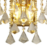 Inina 2 Light Crystal Wall Light With Switch - Gold
