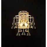 Inina 2 Light Crystal Wall Light With Switch - Gold