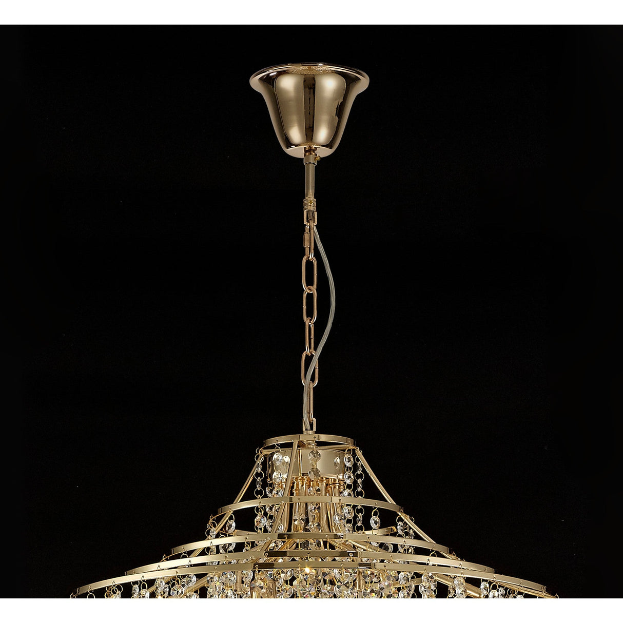 Inina 64cm 9 Light Crystal Chandelier - French Gold
