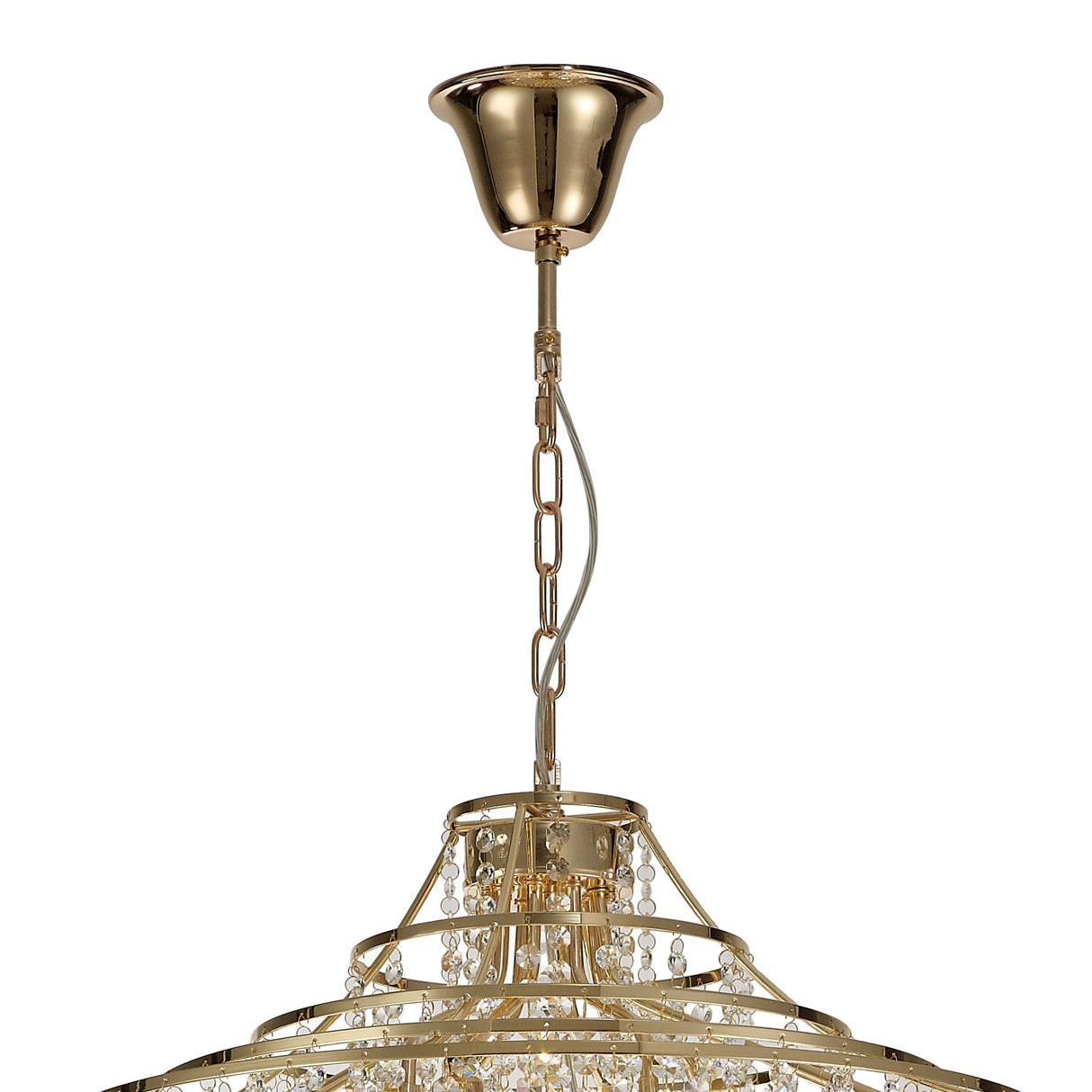 Inina 64cm 9 Light Crystal Chandelier - French Gold