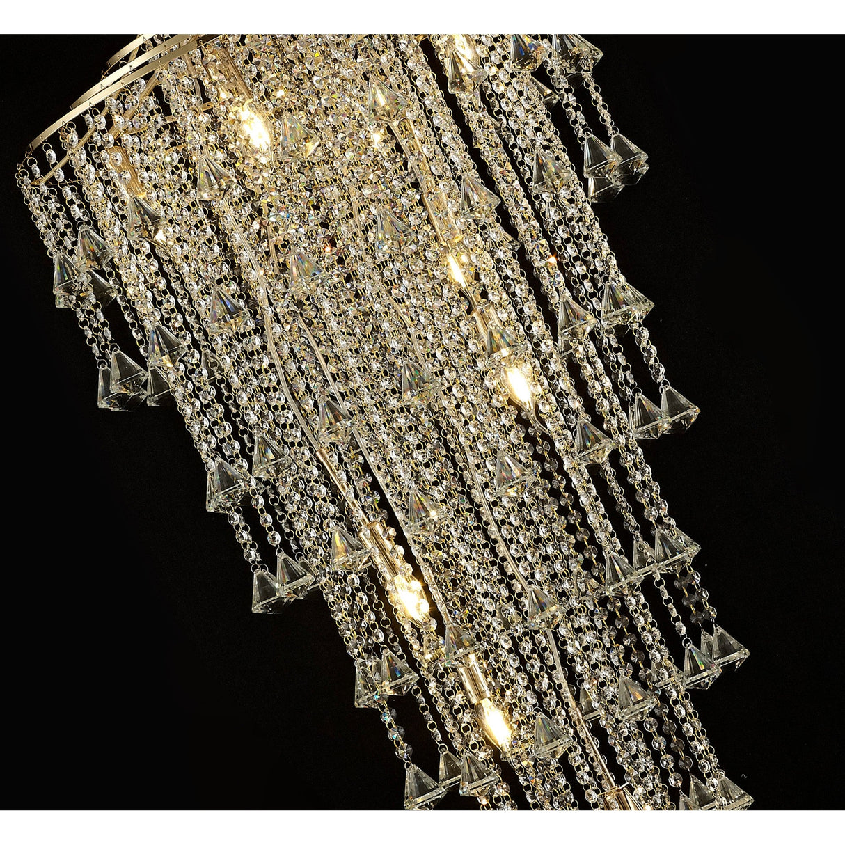Inina 64cm 9 Light Crystal Chandelier - French Gold