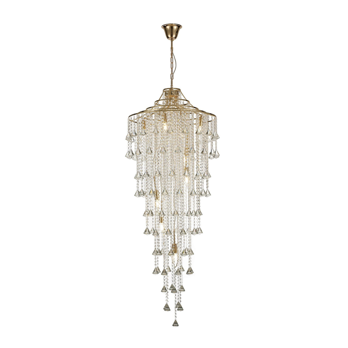Inina 64cm 9 Light Crystal Chandelier - French Gold