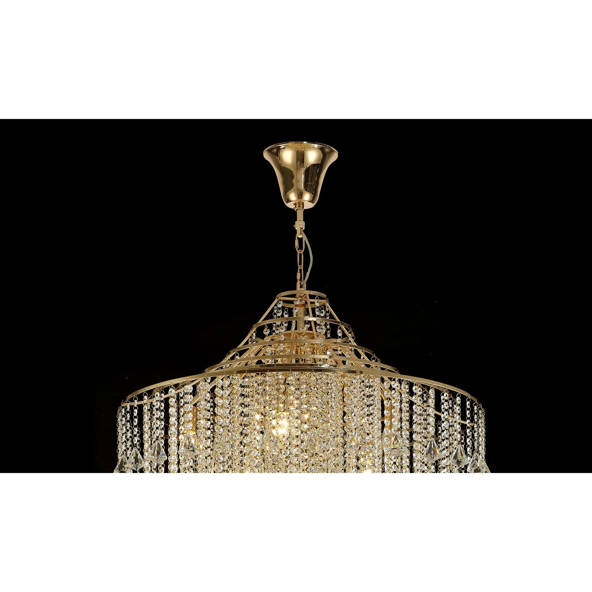 Inina 88cm 15 Light Crystal Chandelier - French Gold