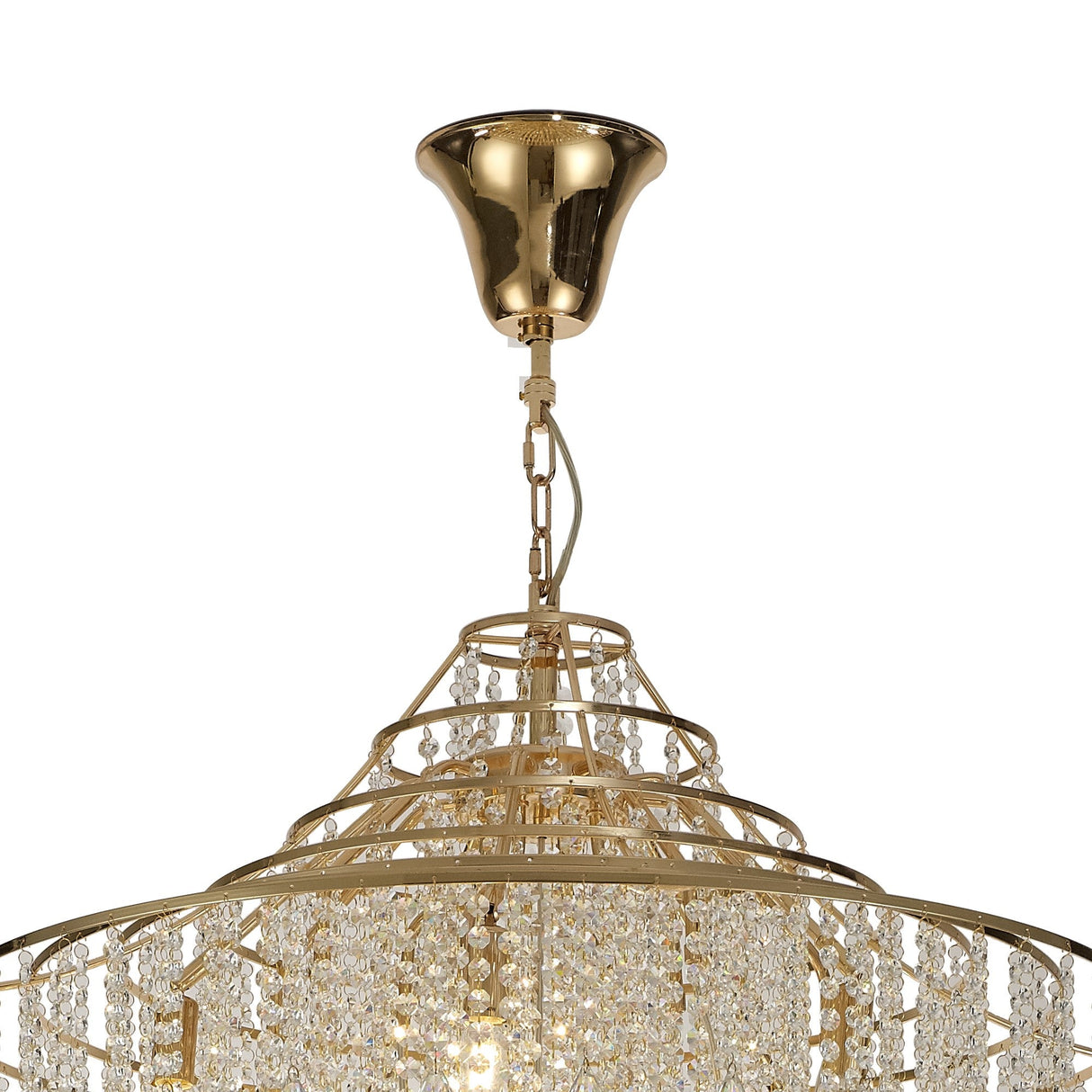 Inina 88cm 15 Light Crystal Chandelier - French Gold