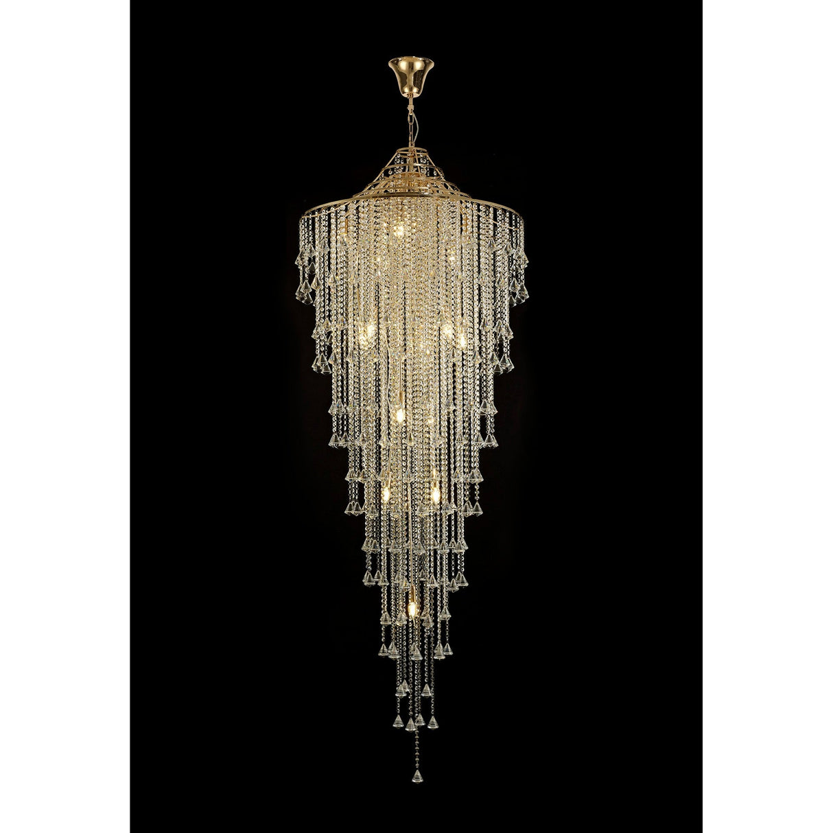 Inina 88cm 15 Light Crystal Chandelier - French Gold