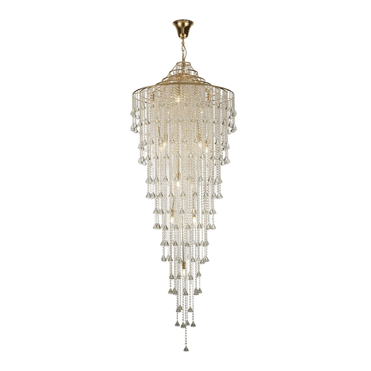 Inina 88cm 15 Light Crystal Chandelier - French Gold