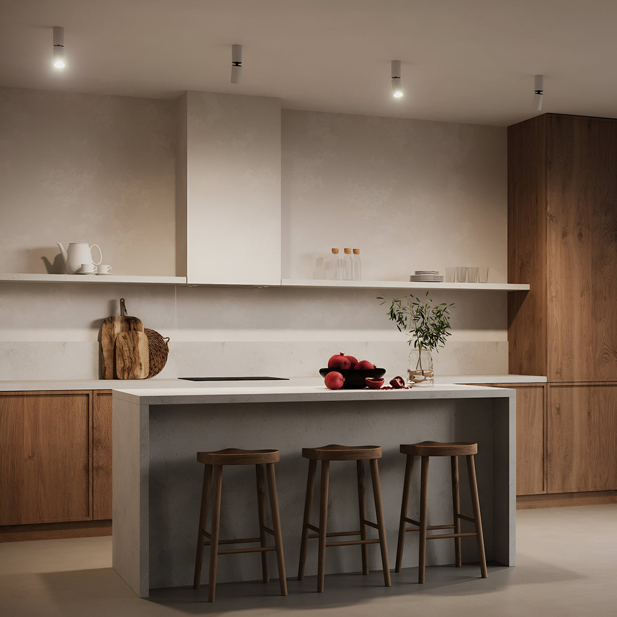 Interior view of Focus S Long Single Surface-Mounted Spotlight, showcasing sleek and contemporary design