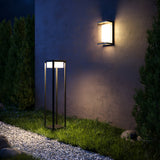 Interior view of the Baker Street Outdoor LED Wall Light in black, highlighting its sleek and functional design.
