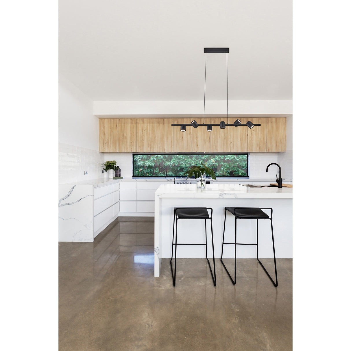 Ios 6 Light Linear Suspension Light - Black