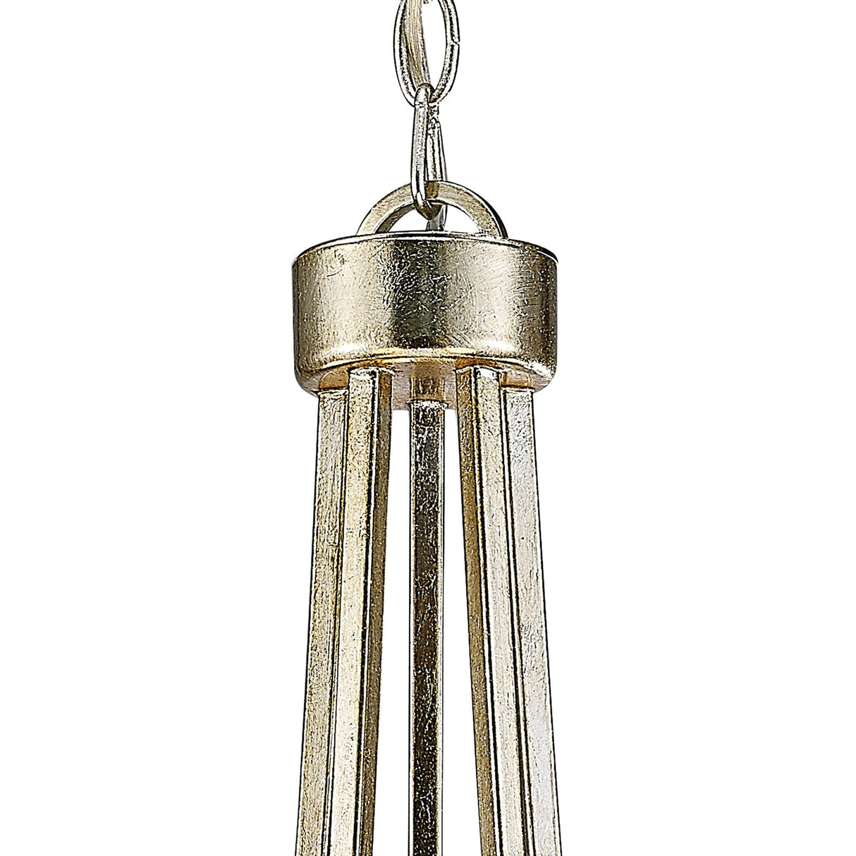 Isabella 64cm 5 Light Chandelier - Silver With Beige Shade