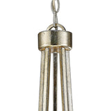 Isabella 64cm 5 Light Chandelier - Silver With Beige Shade