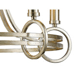 Isabella 64cm 5 Light Chandelier - Silver With Beige Shade