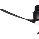 Island CCT Dimmable LED Ceiling Fan Light With Remote & APP Control - Black