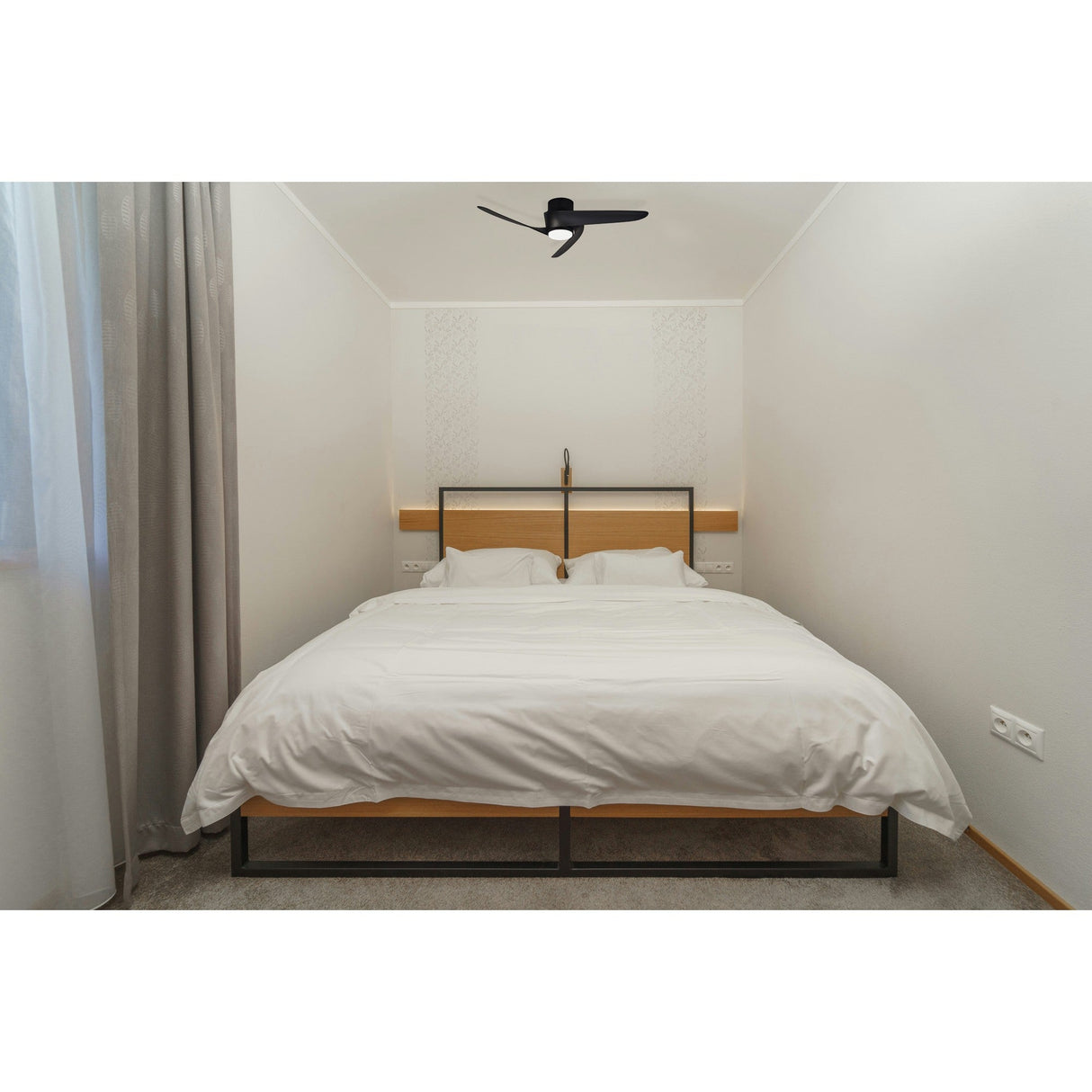 Island CCT Dimmable LED Ceiling Fan Light With Remote & APP Control - Black