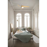 Island CCT Dimmable LED Ceiling Fan Light With Remote & APP Control - White/Brown