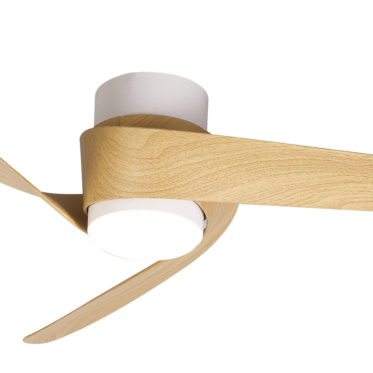 Island CCT Dimmable LED Ceiling Fan Light With Remote & APP Control - White/Brown