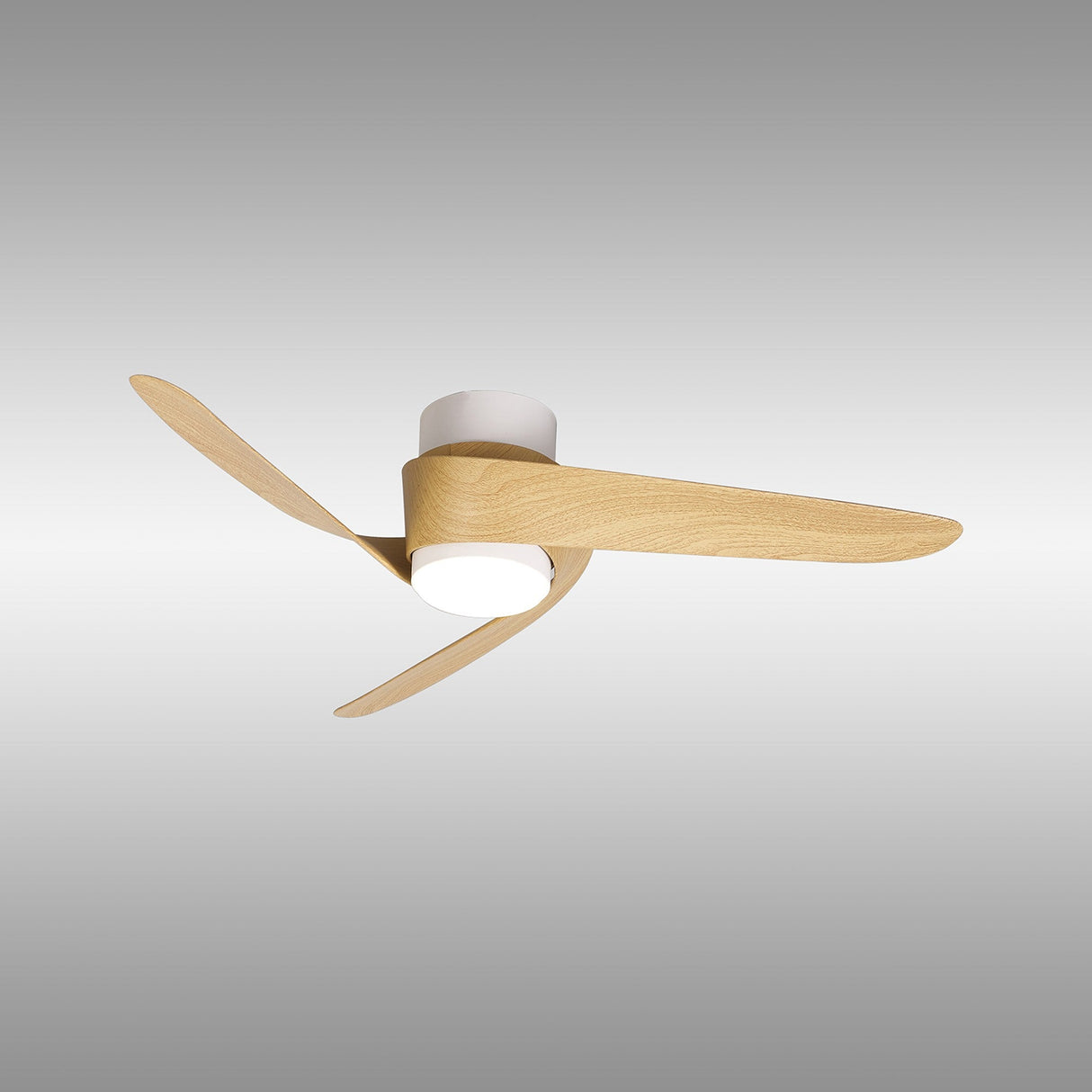 Island CCT Dimmable LED Ceiling Fan Light With Remote & APP Control - White/Brown