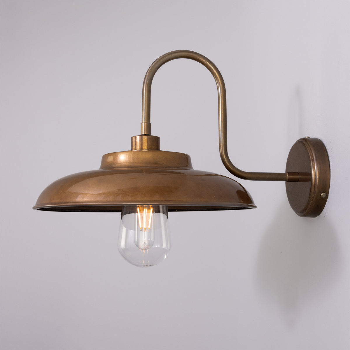Islura Brass Swan Neck Wall Light IP65