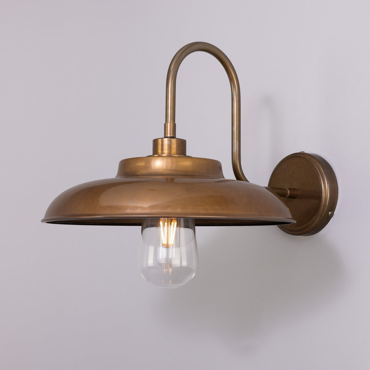 Islura Brass Swan Neck Wall Light IP65
