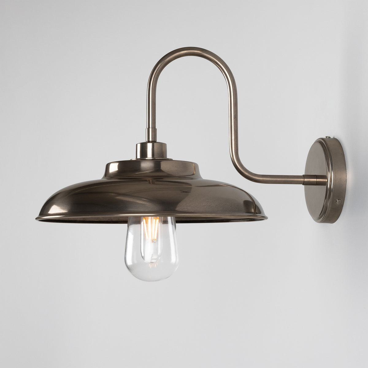 Islura Brass Swan Neck Wall Light IP65