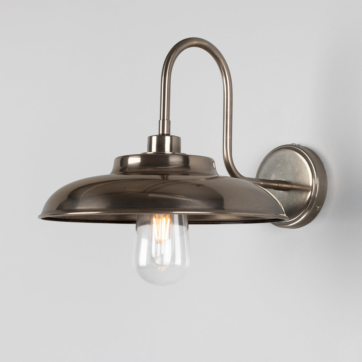 Islura Brass Swan Neck Wall Light IP65