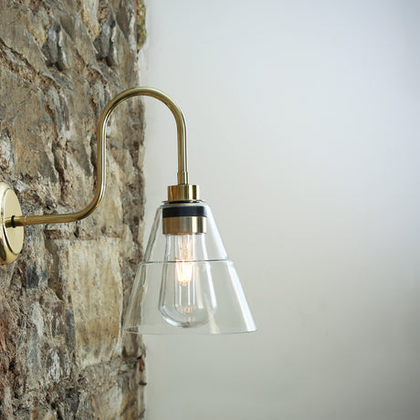 Isvana Glass Swan Neck Wall Light IP65