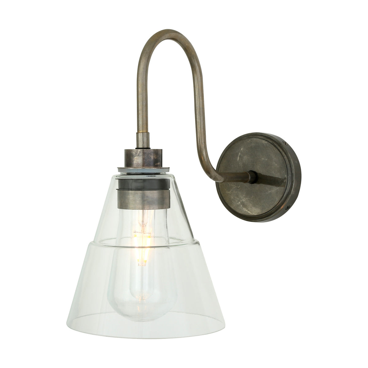 Isvana Glass Swan Neck Wall Light IP65