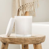 Rose Jasmine & Oud Scented Candle with Lid 400g - White