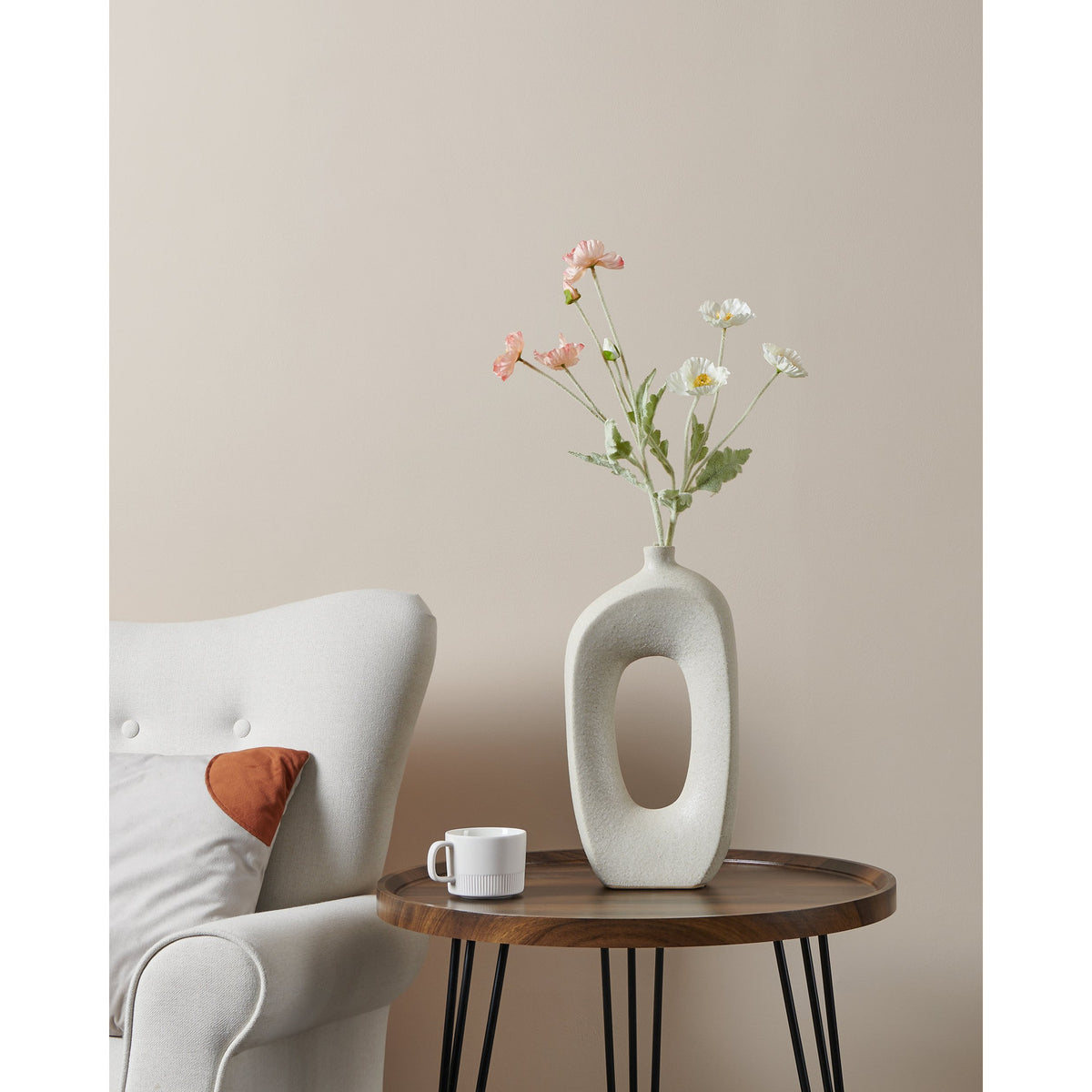 Iwate Ceramic Vase 41cm - Beige